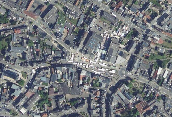 Vue aérienne Marché de Caudry, Caudry