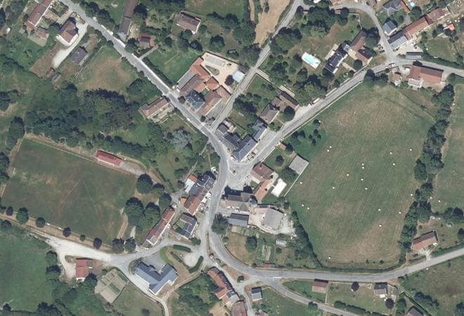 Vue aérienne Marché de Champagnat, Champagnat