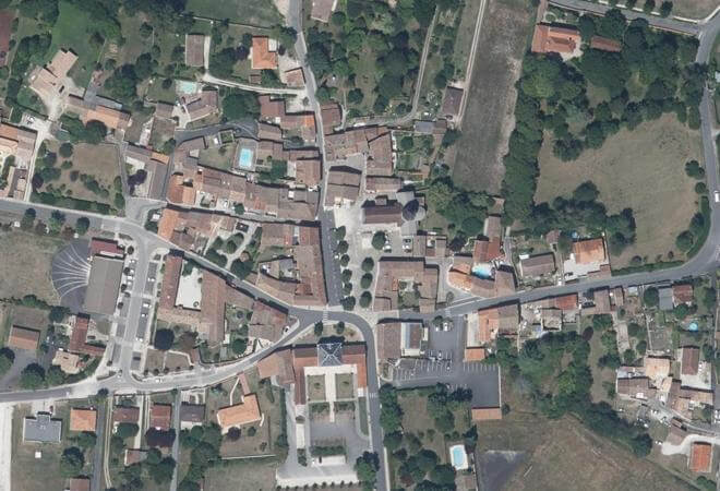 Vue aérienne Marché de Champniers, Champniers