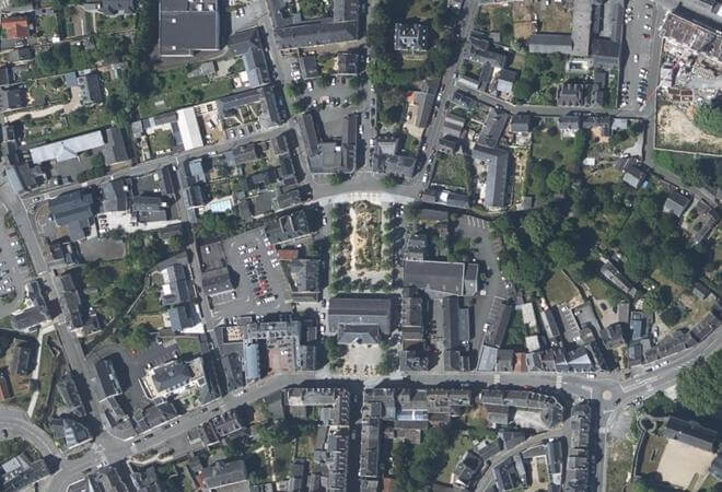 Vue aérienne Marché de Châteaubriant, Châteaubriant