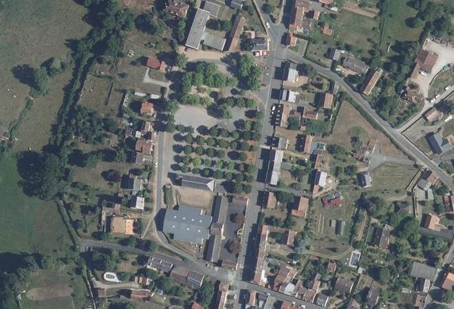 Vue aérienne Marché de Châteaumeillant, Châteaumeillant
