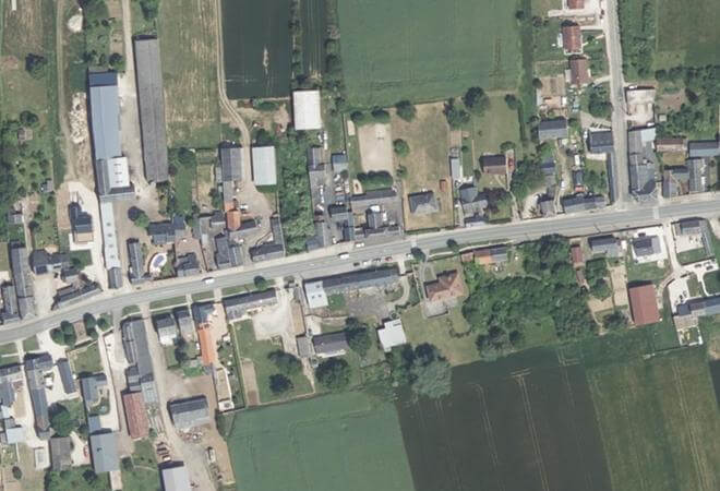 Vue aérienne Marché de Châtillon-le-Roi, Châtillon-le-Roi