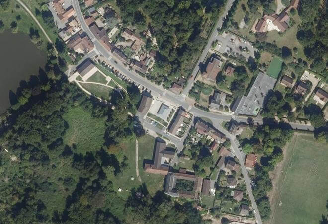 Vue aérienne Marché de Clairefontaine-en-Yvelines, Clairefontaine-en-Yvelines