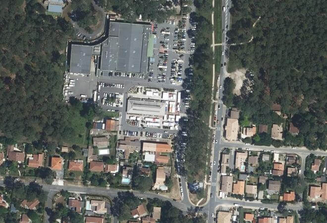 Vue aérienne Marché de Claouey, Lège-Cap-Ferret