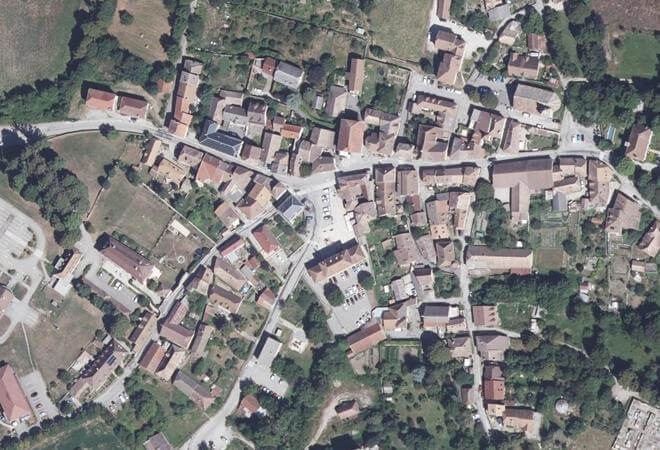 Vue aérienne Marché de Clelles, Clelles