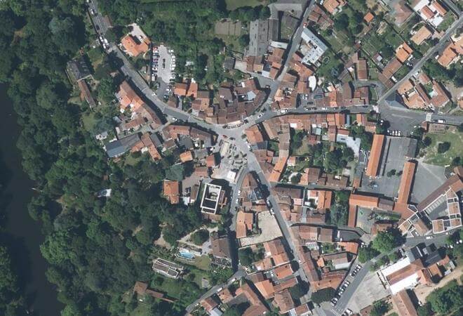 Vue aérienne Marché de Clisson, Clisson