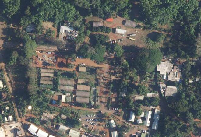 Vue aérienne Marché de Coconi, Ouangani
