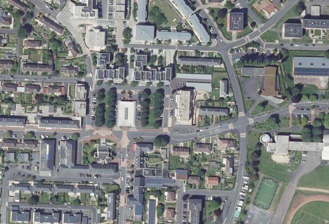 Vue aérienne Marché de Colombelles, Colombelles