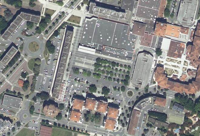 Vue aérienne Marché de Colomiers, Colomiers