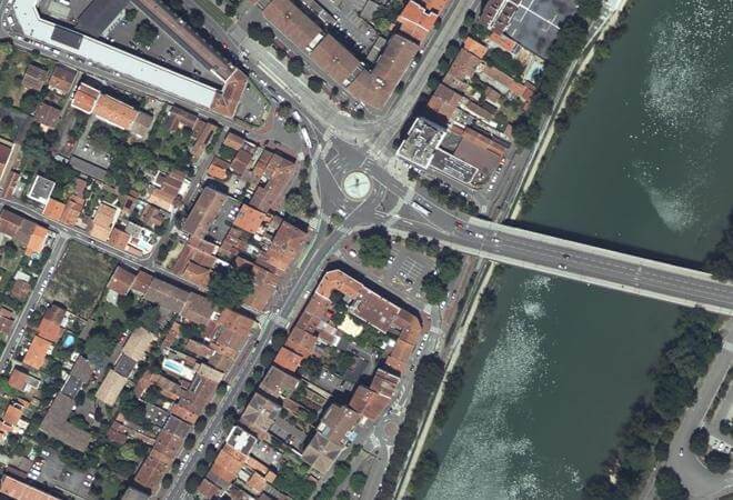 Vue aérienne Marché de Croix de Pierre, Toulouse