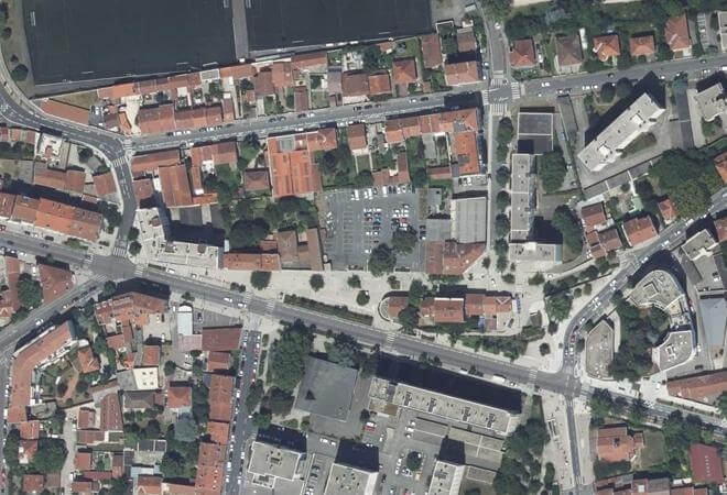 Vue aérienne Marché de Cusset, Villeurbanne
