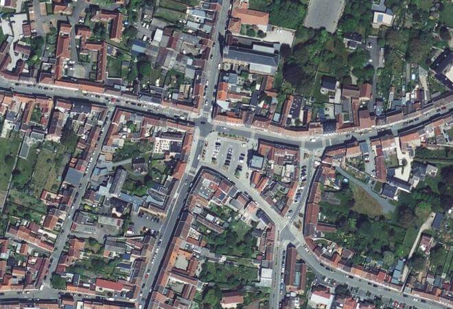 Vue aérienne Marché de Cysoing, Cysoing
