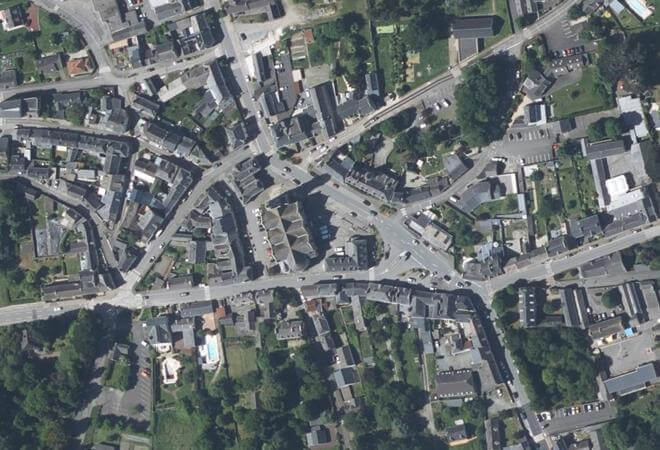 Vue aérienne Marché de Derval, Derval