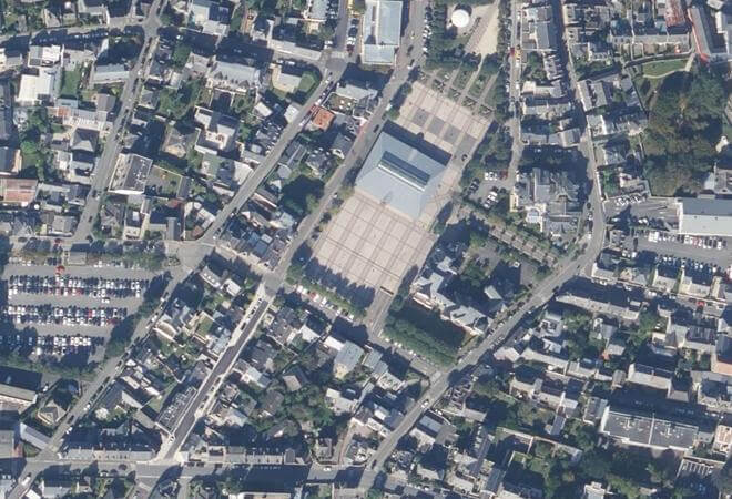 Vue aérienne Marché de Dinard, Dinard