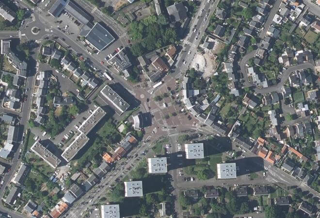 Vue aérienne Marché de Doulon, Nantes