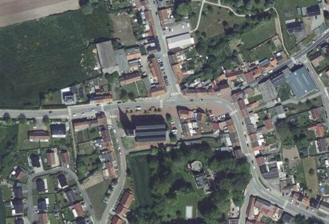 Vue aérienne Marché de Flêtre, Flêtre