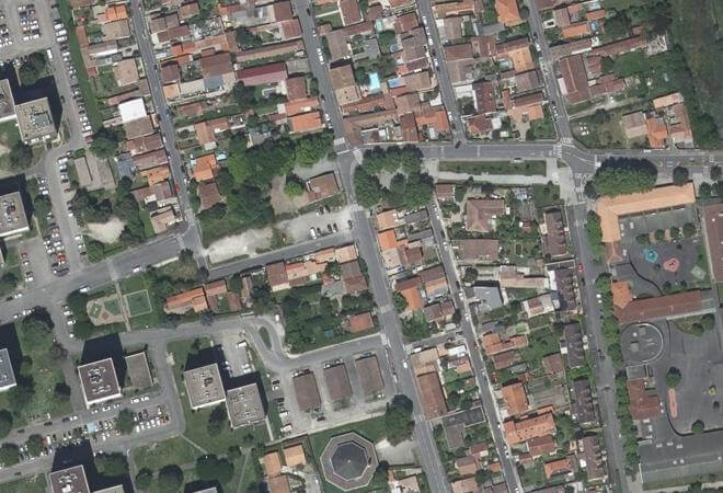 Vue aérienne Marché de Floirac, Floirac