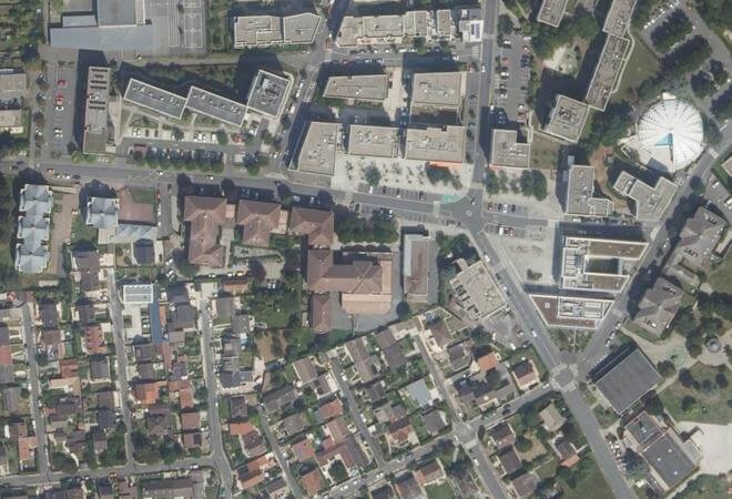 Vue aérienne Marché de Fosses, Fosses
