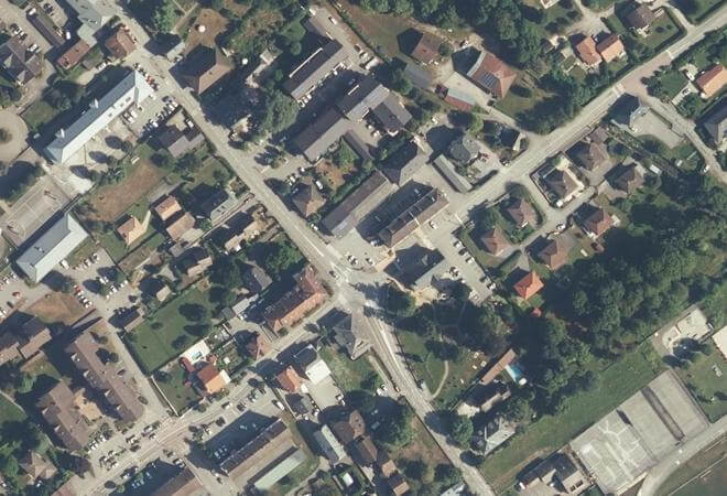 Vue aérienne Marché de Frontenex, Frontenex