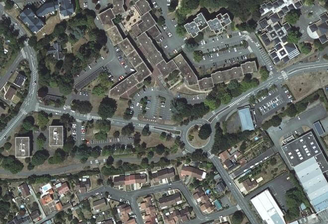 Vue aérienne Marché de Gazonfier, Le Mans