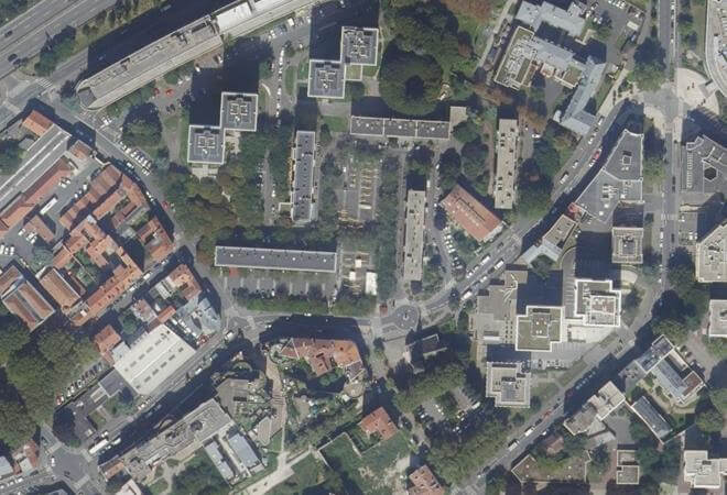 Vue aérienne Marché de Gentilly, Gentilly