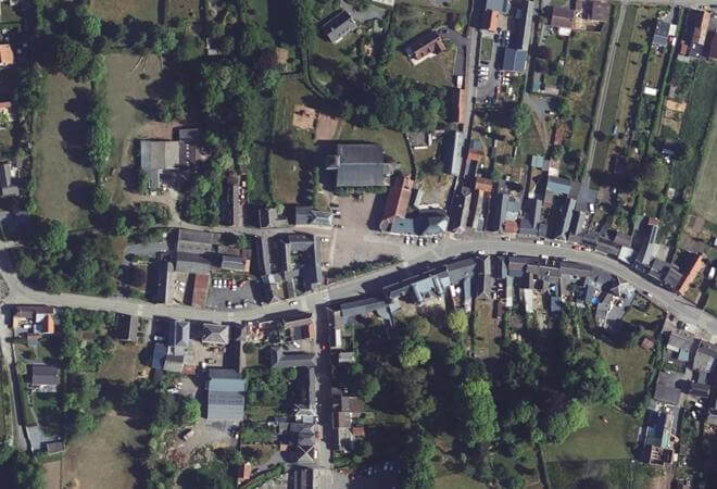 Vue aérienne Marché de Gommegnies, Gommegnies