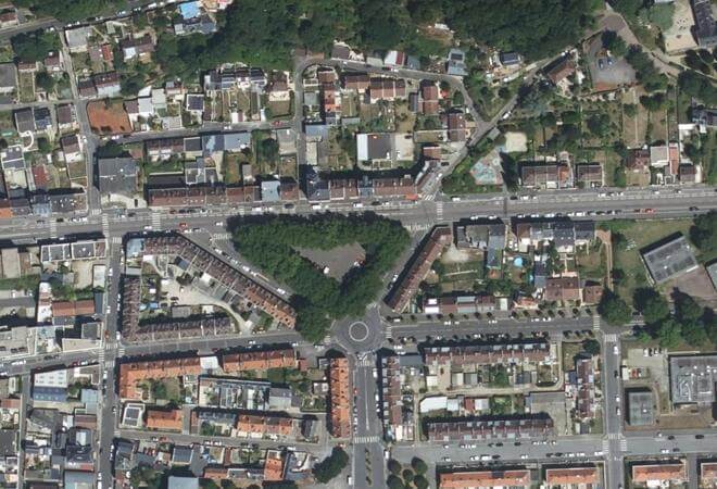 Vue aérienne Marché de Graville, Le Havre
