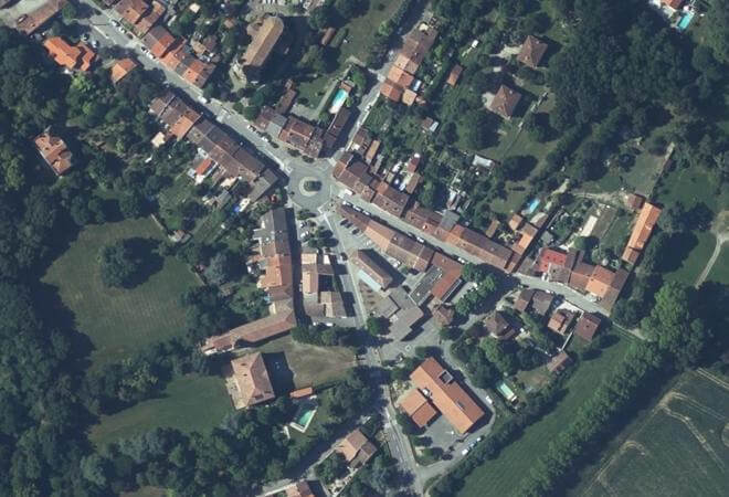 Vue aérienne Marché de Grépiac, Grépiac