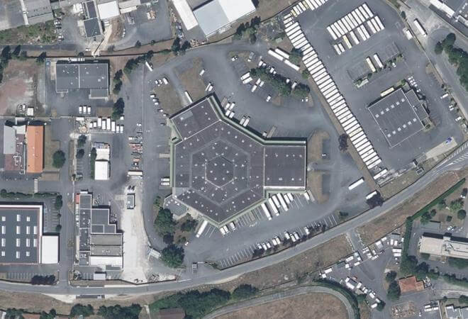 Vue aérienne Marché de Gros, Angoulême