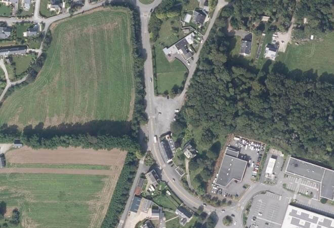 Vue aérienne Marché de Guidel, Guidel
