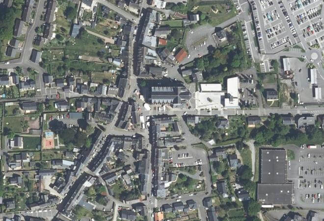 Vue aérienne Marché de Herbignac, Herbignac