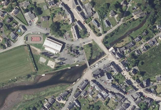 Vue aérienne Marché de Hôpital-Camfrout, Hôpital-Camfrout