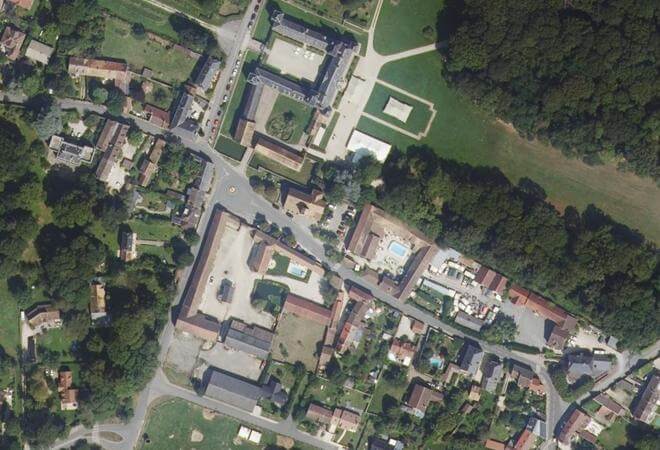 Vue aérienne marché de janvry, Janvry