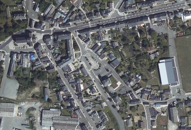Vue aérienne Marché de Javron-les-Chapelles, Javron-les-Chapelles