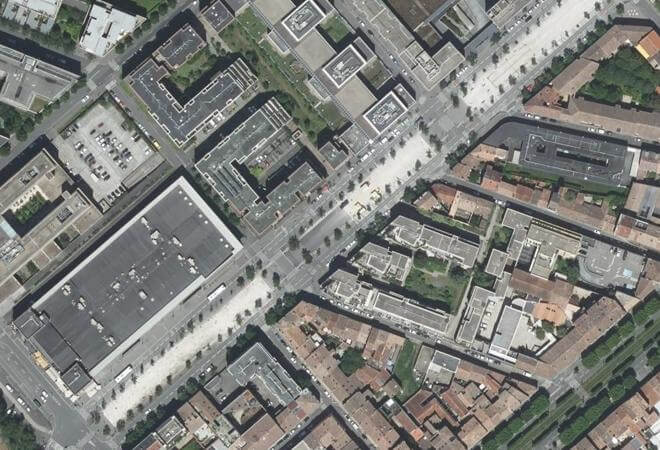 Vue aérienne Marché de l' Allée Serr, Bordeaux