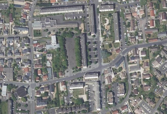 Vue aérienne Marché de L'Argonne, Orléans
