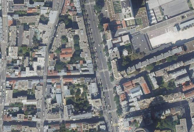 Vue aérienne Marché de l'Avenue d'Italie, Paris