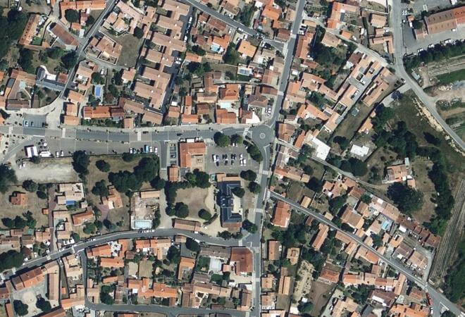Vue aérienne Marché de L'Épine, L'Épine