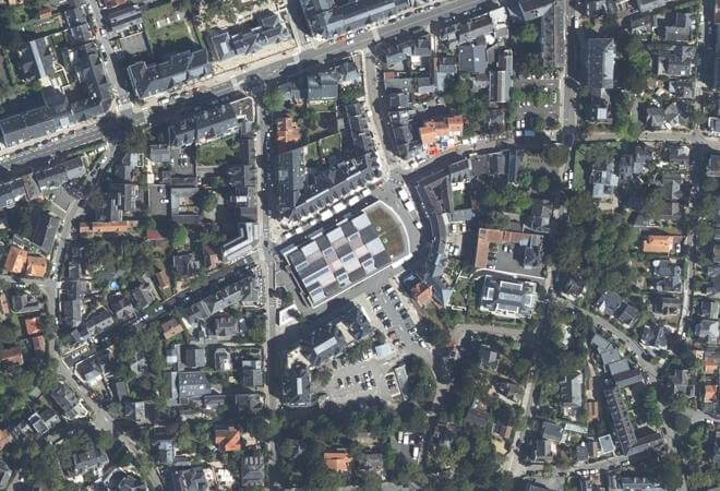 Vue aérienne Marché de La Baule, La Baule-Escoublac