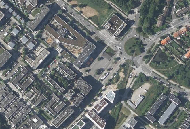 Vue aérienne Marché de la Bottière, Nantes
