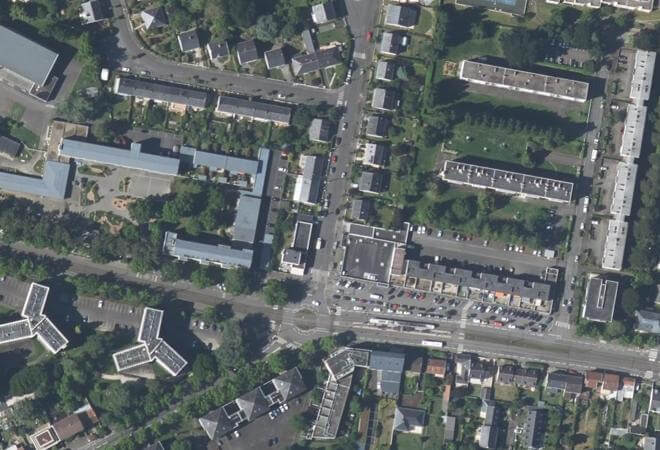 Vue aérienne Marché de la Bourgeonnière, Nantes