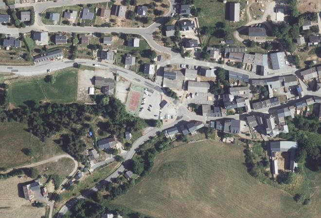 Vue aérienne Marché de la Cabanasse, La Cabanasse