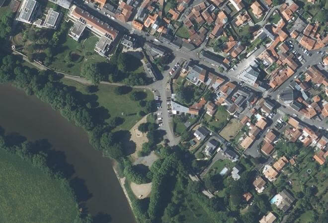 Vue aérienne Marché de la cale de Beautour, Vertou