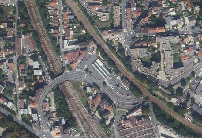 Vue aérienne Marché de la Colonie, Argenteuil