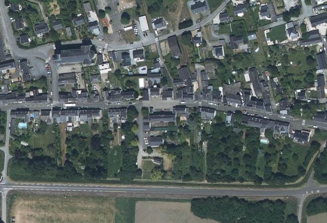 Vue aérienne Marché de La Daguenière, Loire-Authion