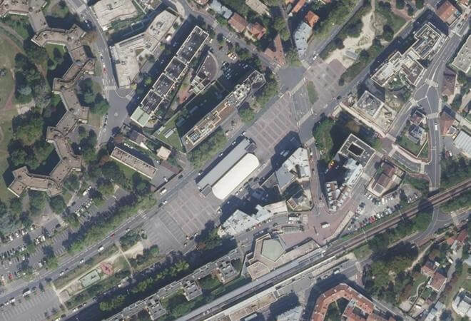 Vue aérienne Marché de la Gare, Nanterre
