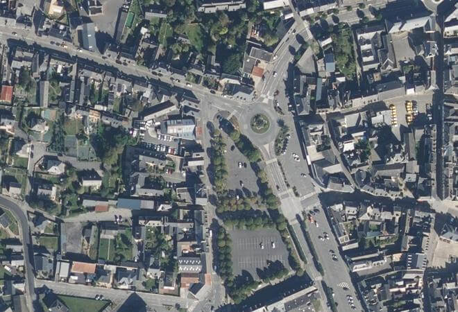 Vue aérienne Marché de la Guerche-de-Bretagne, La Guerche-de-Bretagne