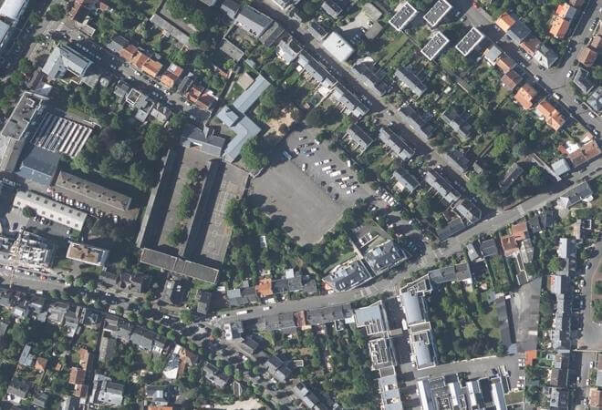 Vue aérienne Marché de la Marrière, Nantes