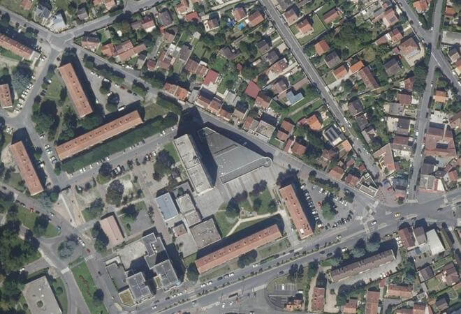 Vue aérienne Marché de la Patte d'Oie, Vigneux-sur-Seine