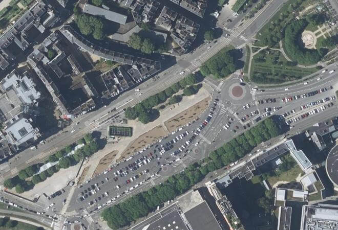 Vue aérienne Marché de la Petite-Hollande, Nantes
